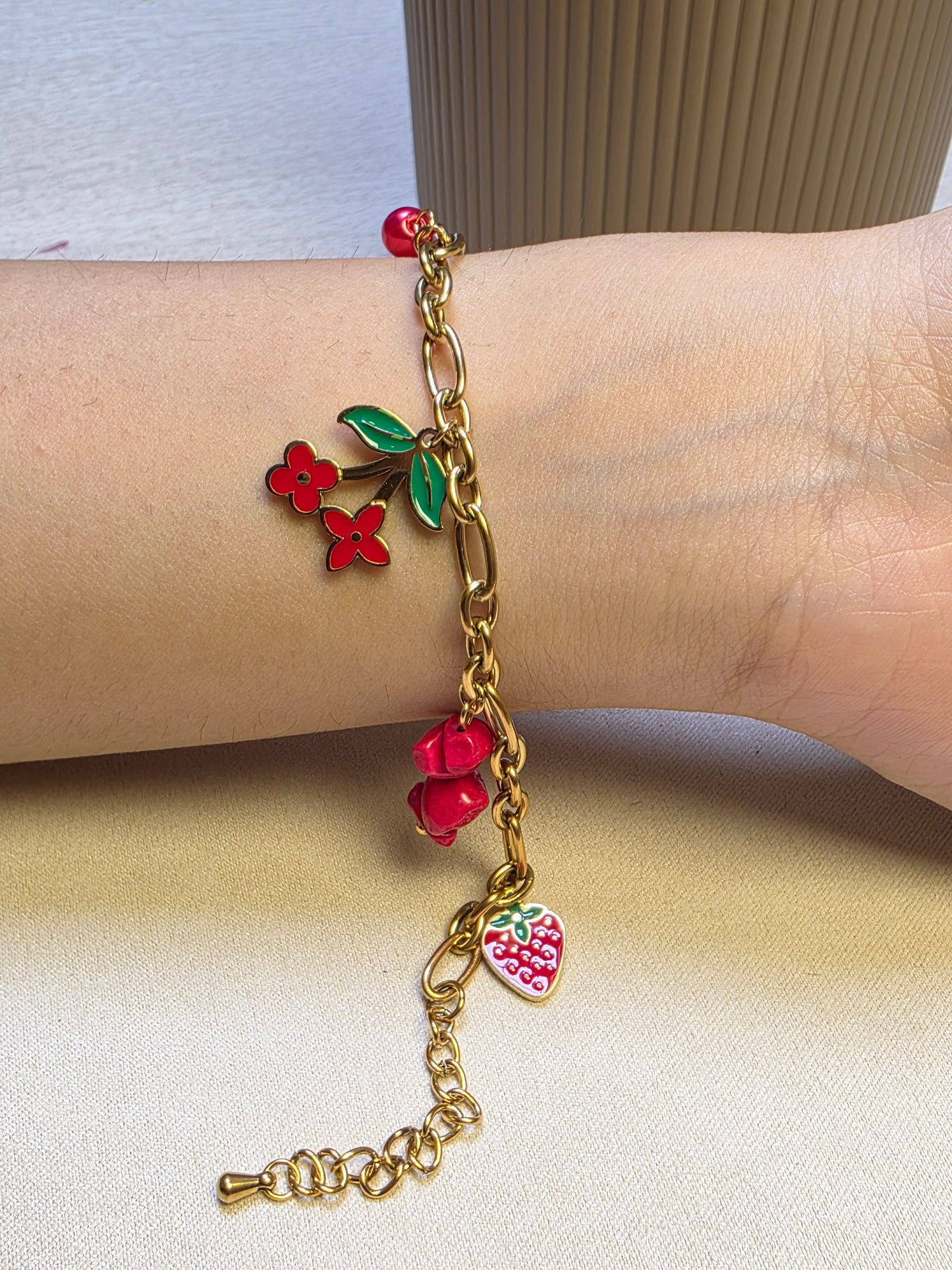 Cherry Charm Bracelet