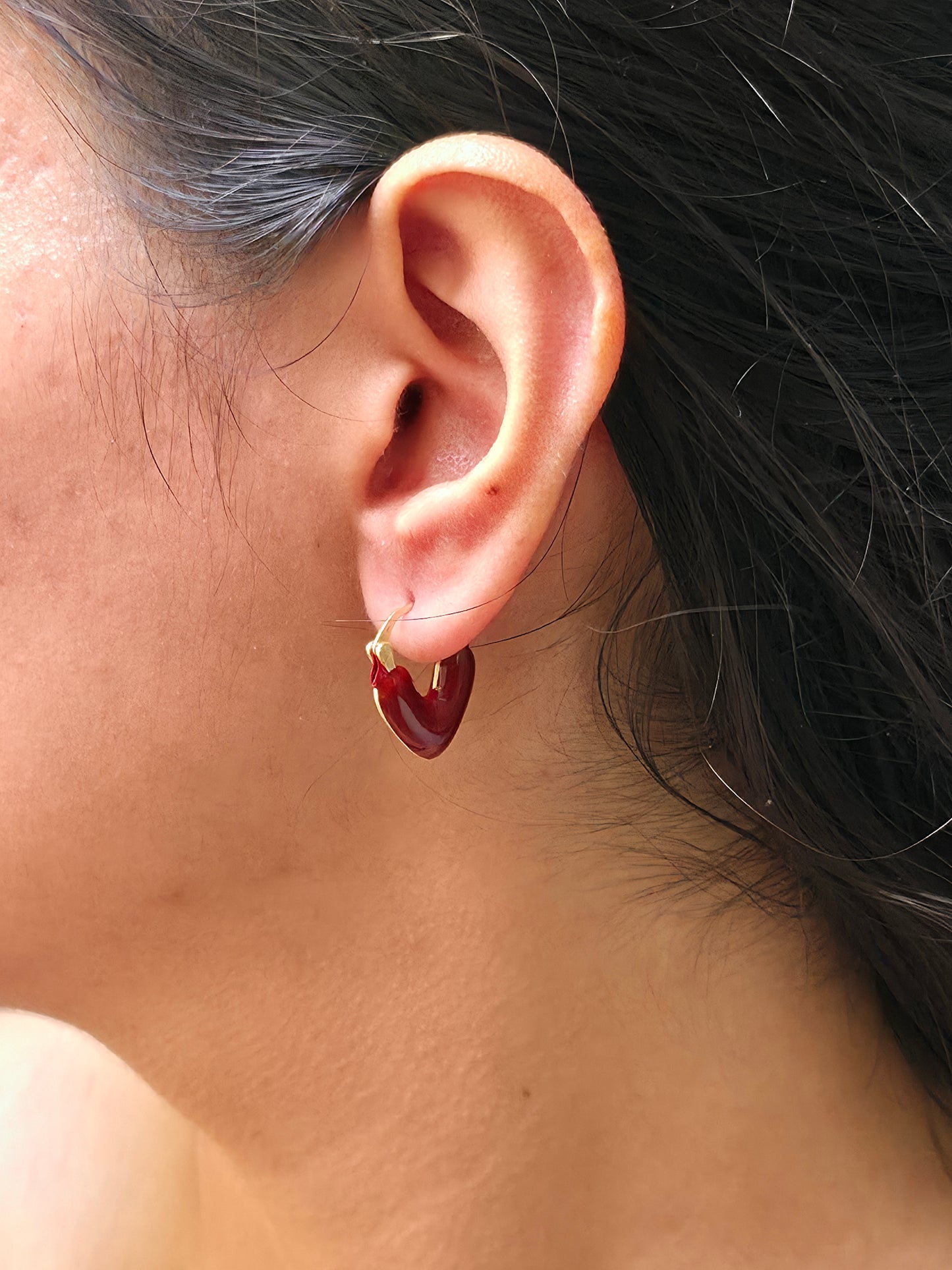 Lustre Heart Earrings