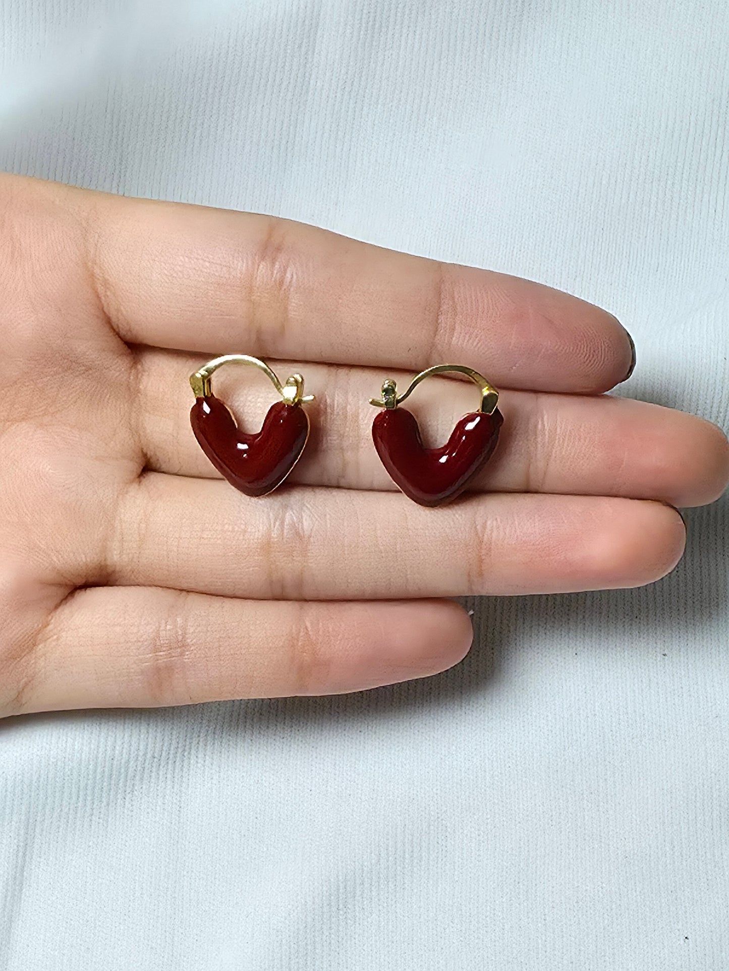 Lustre Heart Earrings