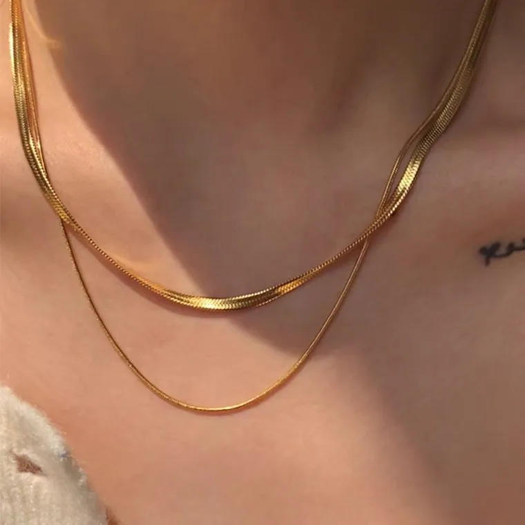 Layered Snake Chain Necklace