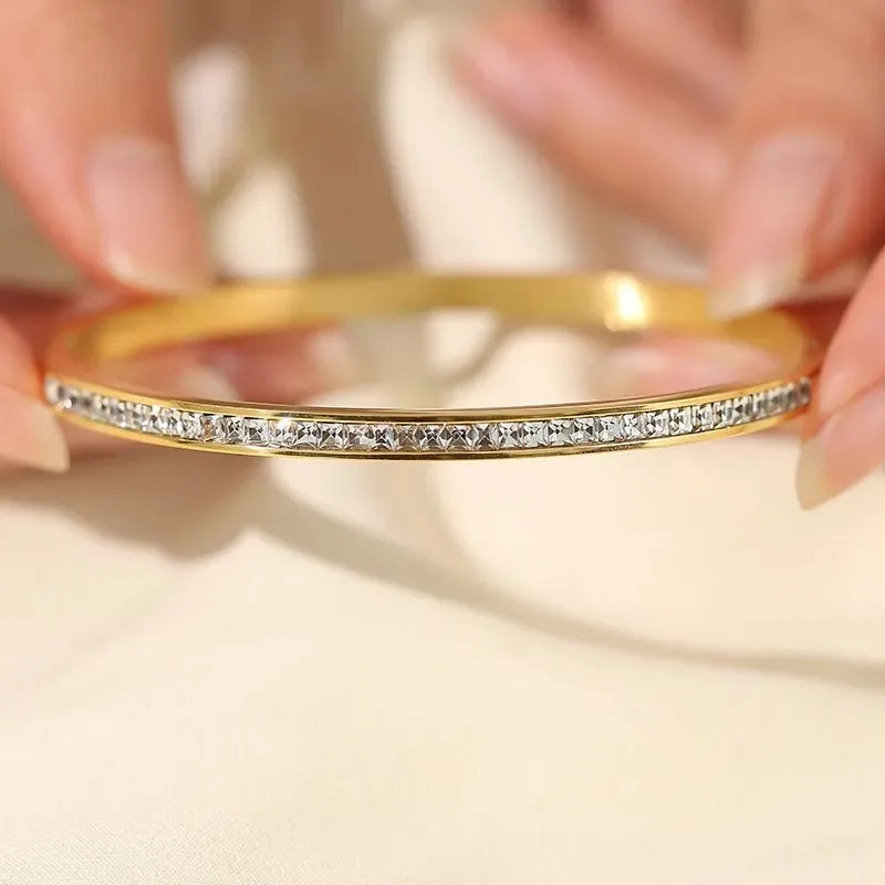 Gold Crystal Bangle