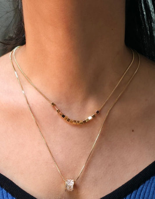 Gold Barrel Roll Chain