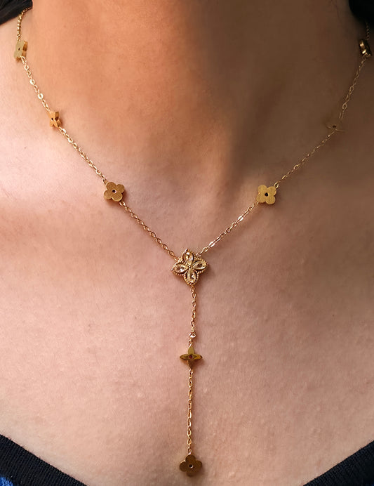 Petal Drop Y Necklace