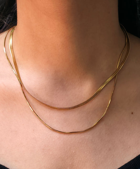 Layered Snake Chain Necklace